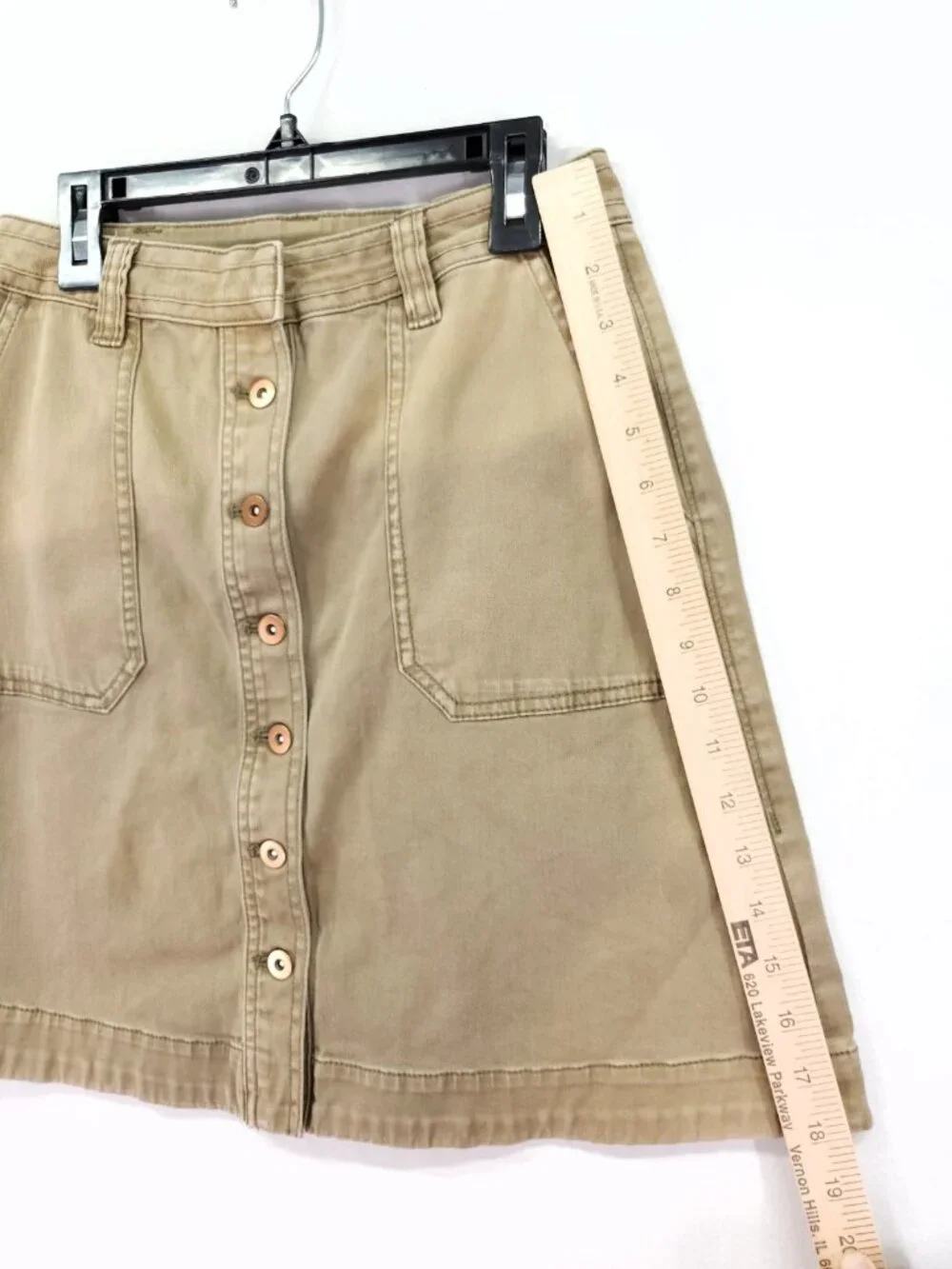Anthropologie Pilcro and The Letterpress Sun-Faded Utility Skirt Size 0 26x18 - Picture 6 of 11